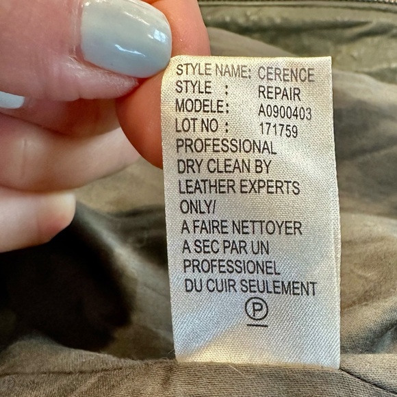 Theory Women’s Olive Green Leather Jacket - Picture 6 of 6